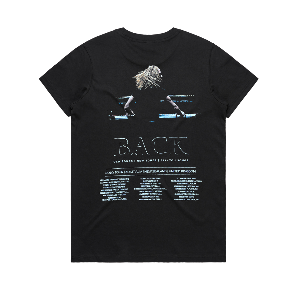 Tim Minchin / Back 2019 Tour / Womens Black T-Shirt