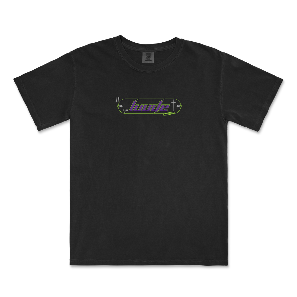 LUUDE / 6 AM /  Puff Logo / T-shirt Faded Black