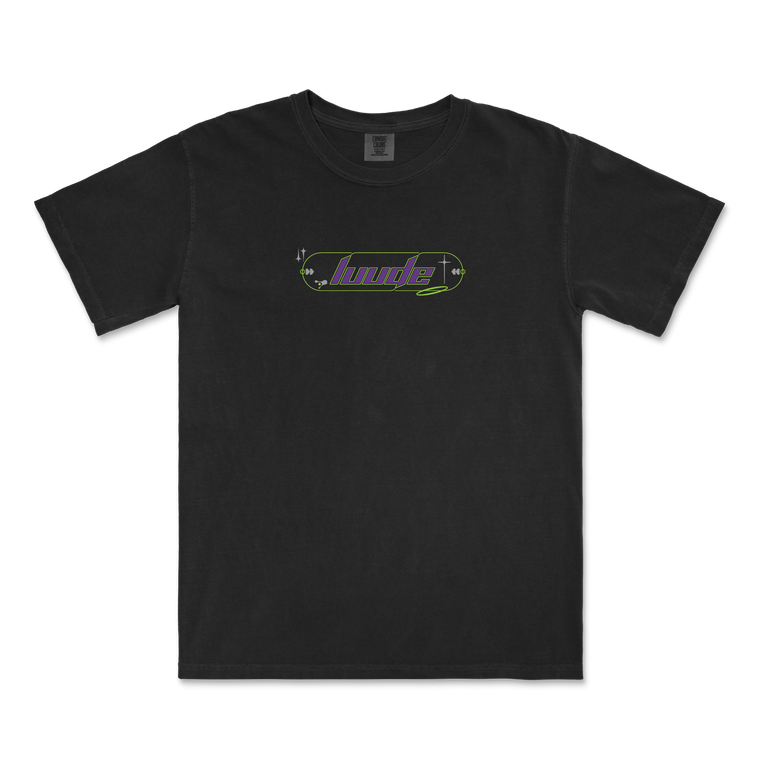 LUUDE / 6 AM /  Puff Logo / T-shirt Faded Black
