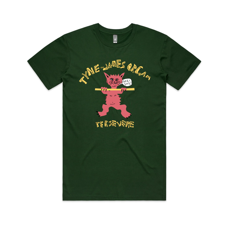 Tyne-James Organ / Cat Forest Green T-Shirt