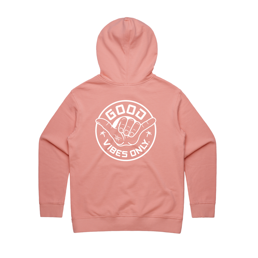 Good Vibes Only Womens Hood / Rose