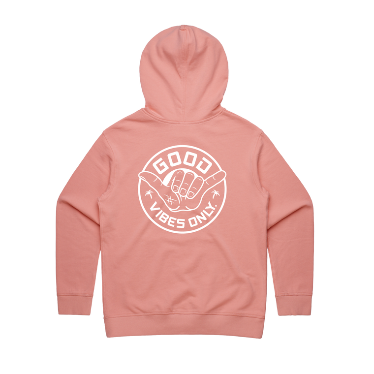Good Vibes Only Womens Hood / Rose