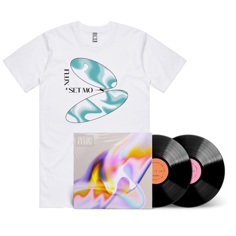 Set Mo / Flux White T-Shirt & Vinyl Bundle