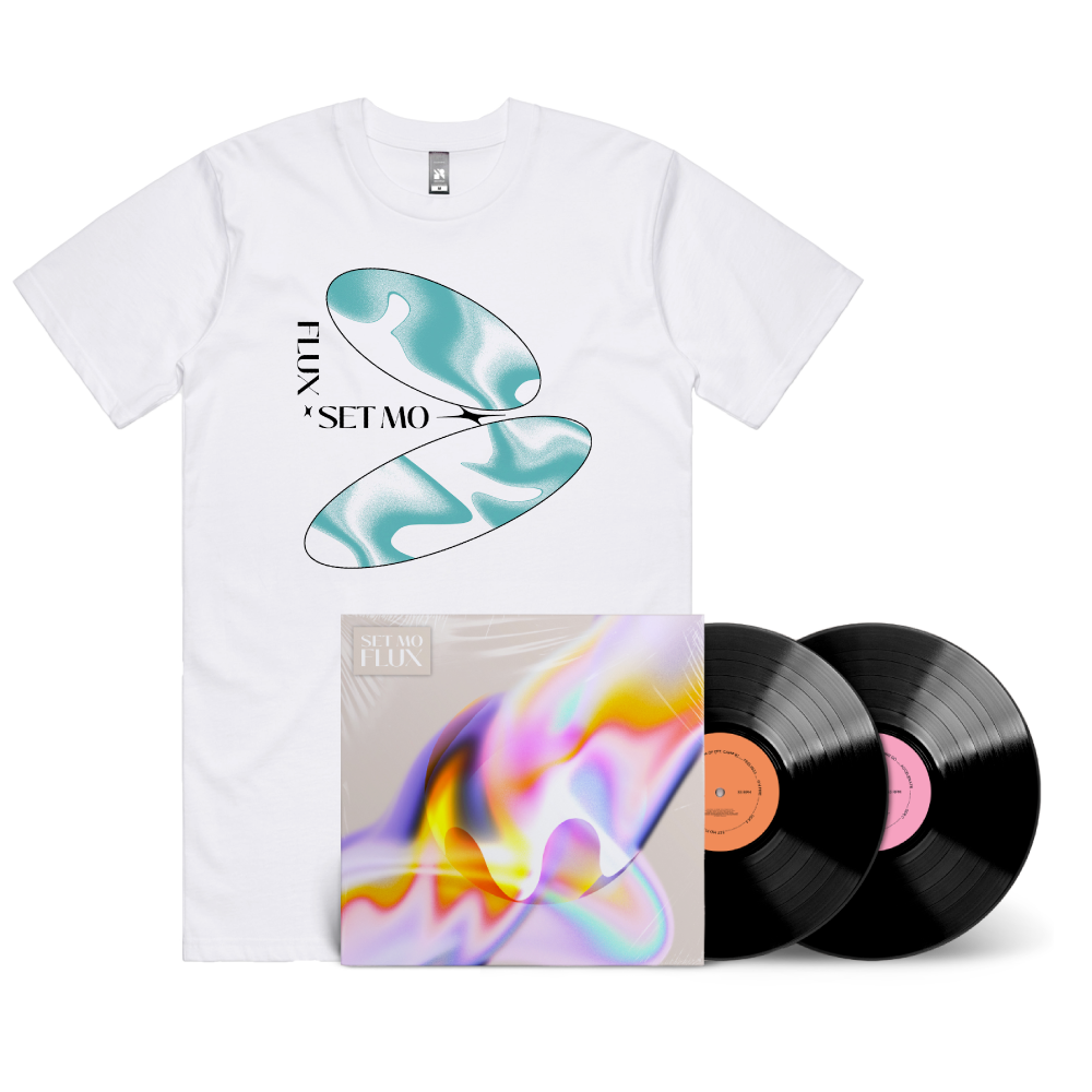 Set Mo / Flux White T-Shirt & Vinyl Bundle
