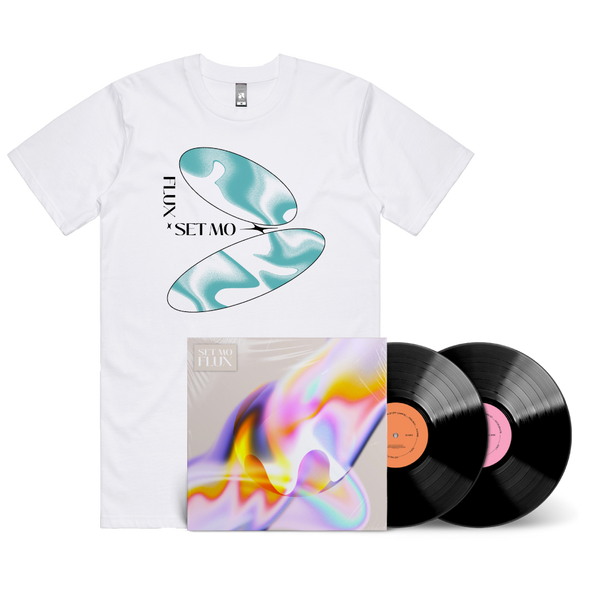 Set Mo / Flux White T-Shirt & Vinyl Bundle – sound-merch.com.au