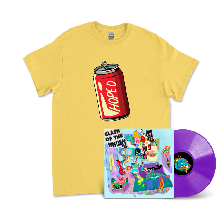 Hope D / Clash Of The Substance Teal & Purple Marble & Yellow Coke Can T-Shirt Bundle
