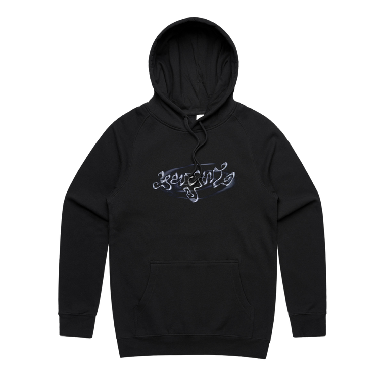 yergurl / WHIRL (GLOW IN THE DARK) Black Hoodie
