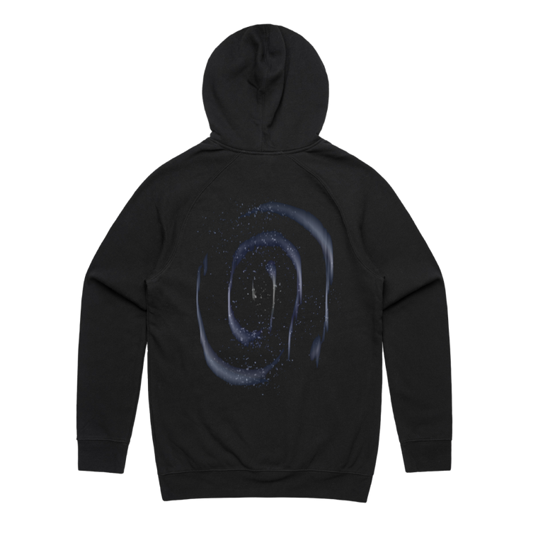 yergurl / WHIRL (GLOW IN THE DARK) Black Hoodie