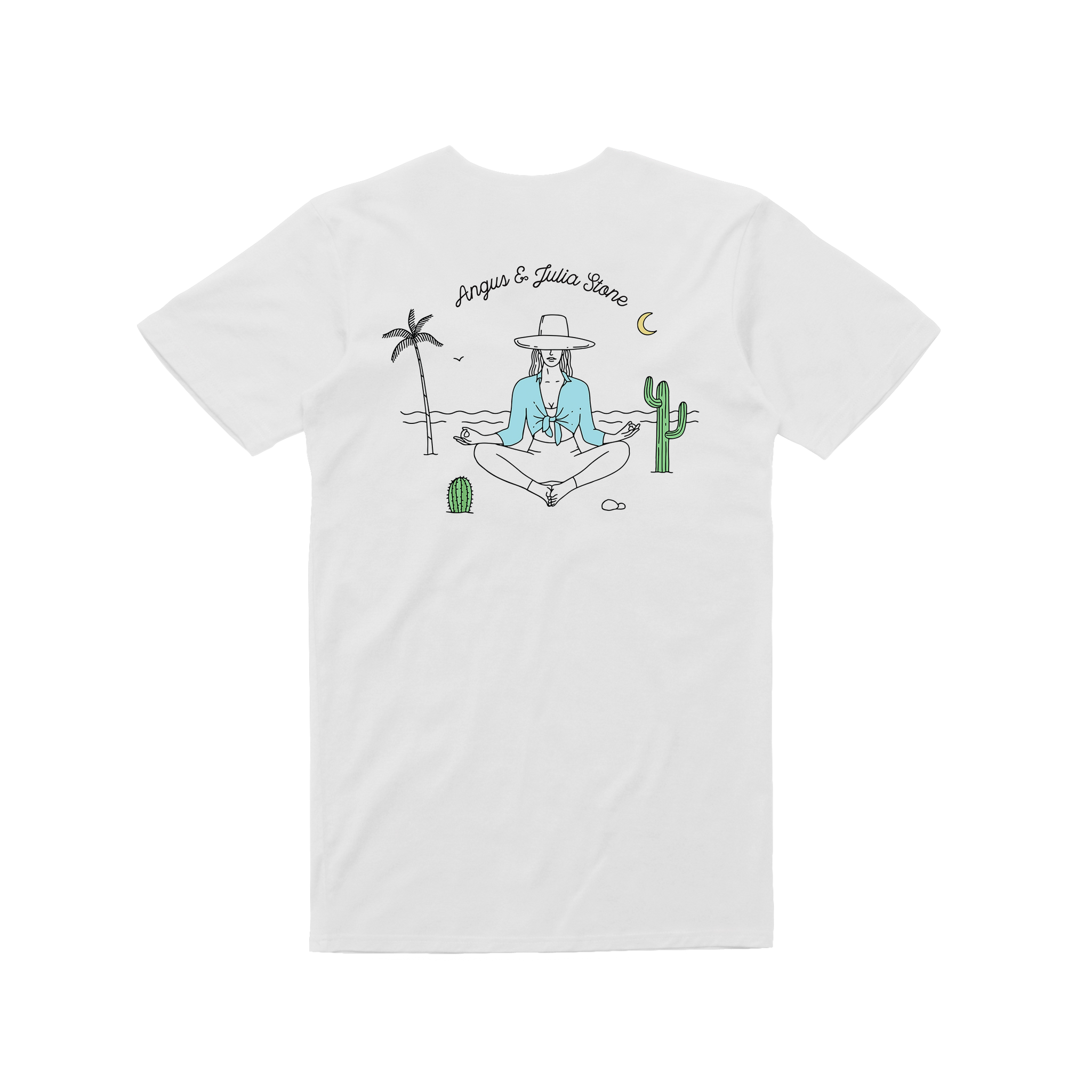 Angus & Julia Stone 'beach' White T-shirt – Sound-merch.com.au