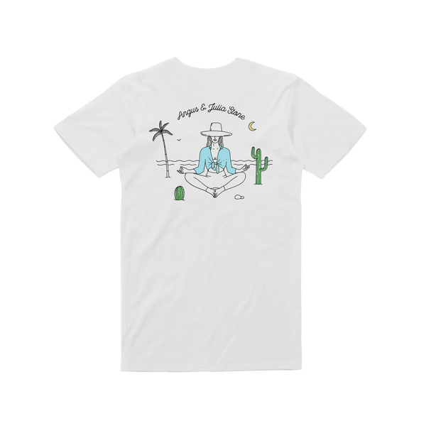 Angus & Julia Stone 'Beach' White T-shirt – sound-merch.com.au