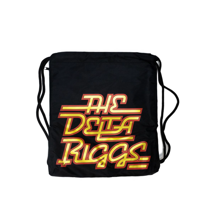 Drawstring Bag / Black Nylon Bag
