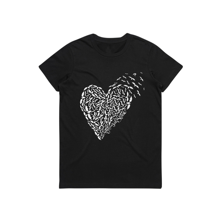 Vintage Collection / Heart / Women's Black T-shirt
