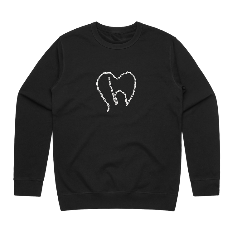Chain Embroidered / Black Crew