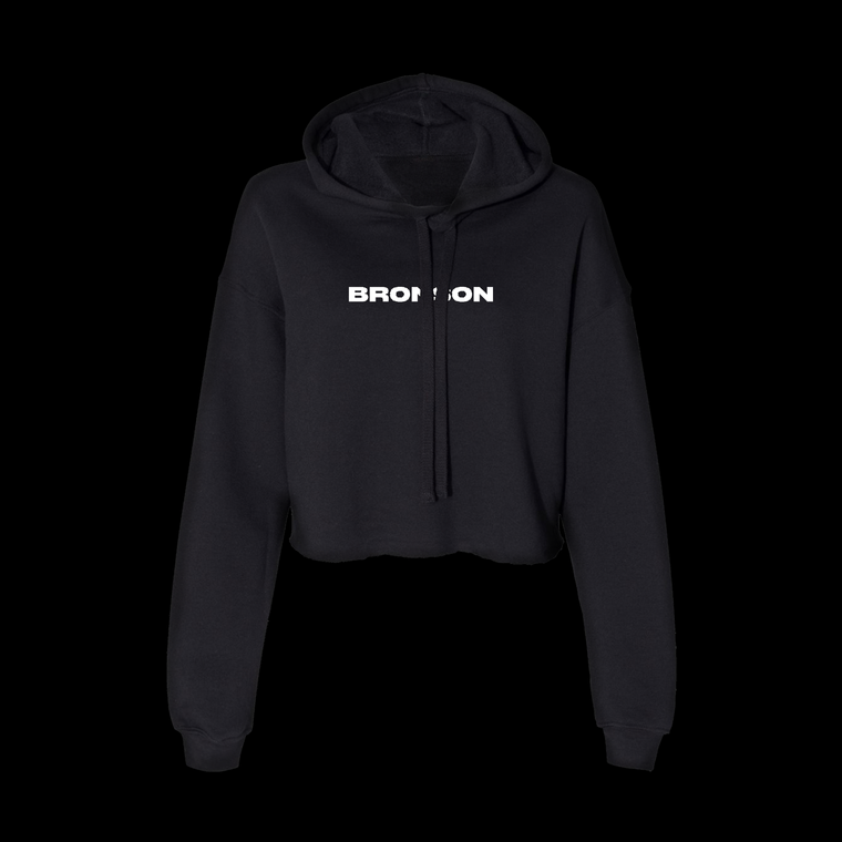 Womens Bolt Cutter Crop Hoodie / Black