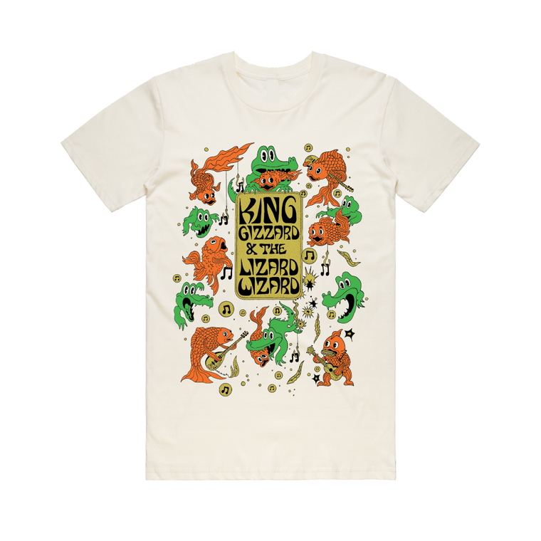Fishie Hooks / Natural T-Shirt