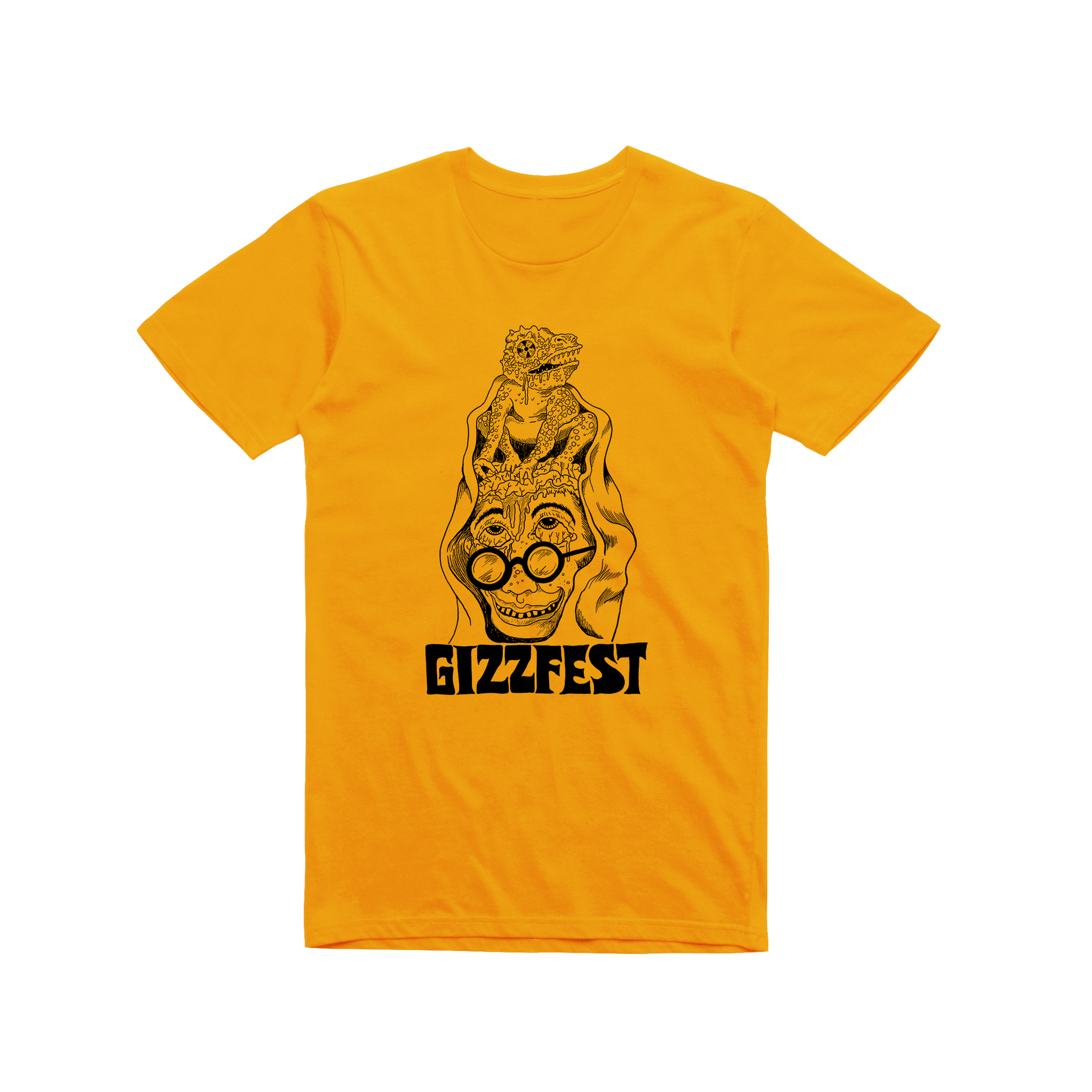 King Gizzard and The Lizard Wizard 'Gizzfest '18 mono' / Gold Tshirt