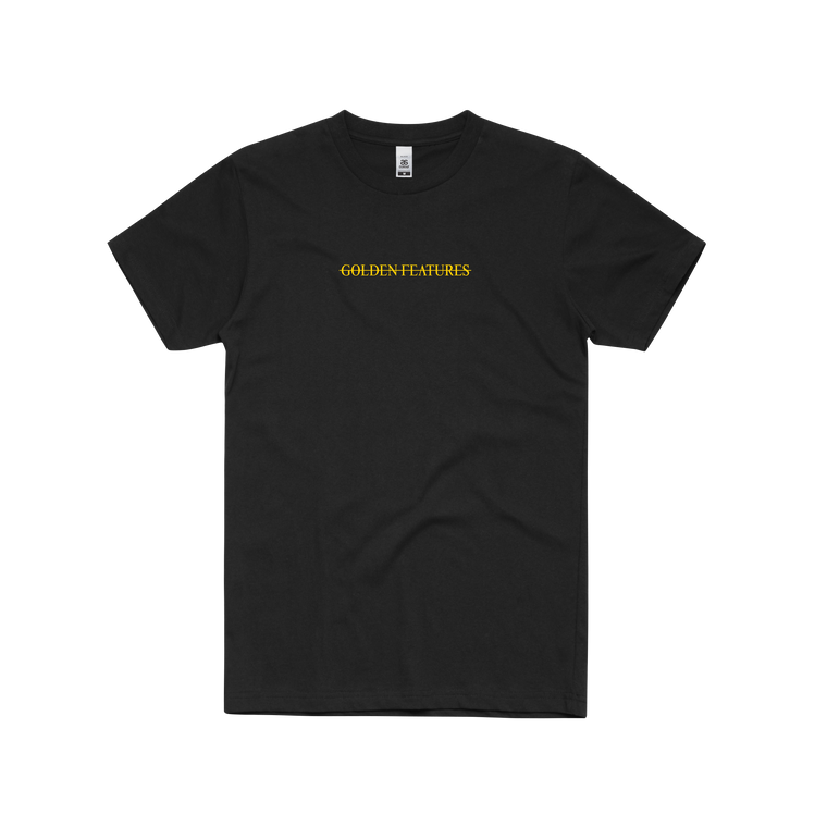 Golden Features Logo / Black T-shirt