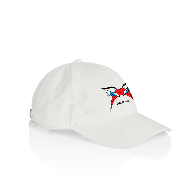 Grumpy Face / Embroidered White Cap (Limited Run)