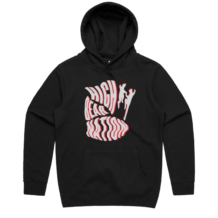 High Bear Nation Puff Print / Black Hood