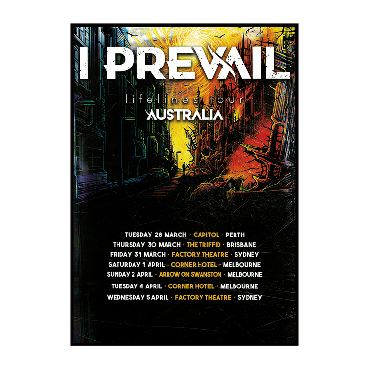 I Prevail Australian Tour / Poster