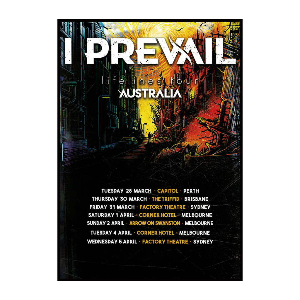 I Prevail Australian Tour / Poster