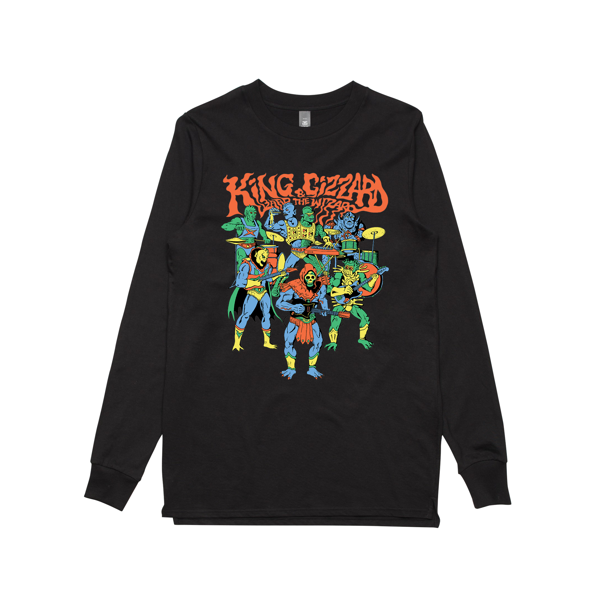 King Gizzard and The Lizard Wizard Masters / Black Longsleeve Tshirt
