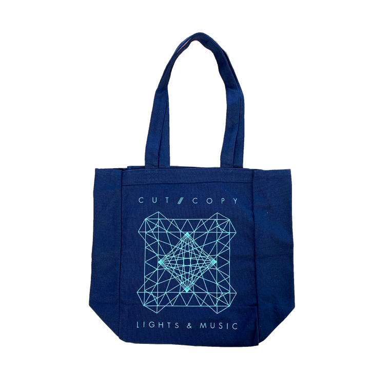 Lights & Music / Blue Tote Bag