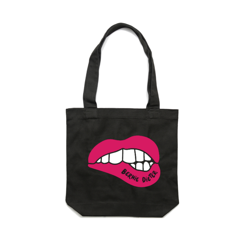 Lips / Black Tote Bag