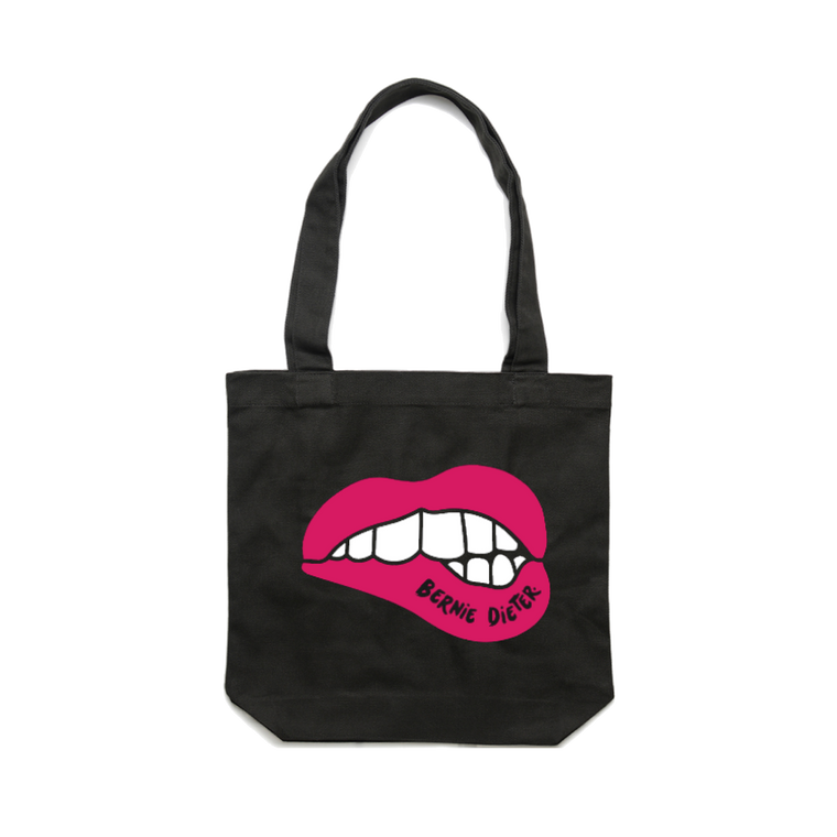 Lips / Black Tote Bag
