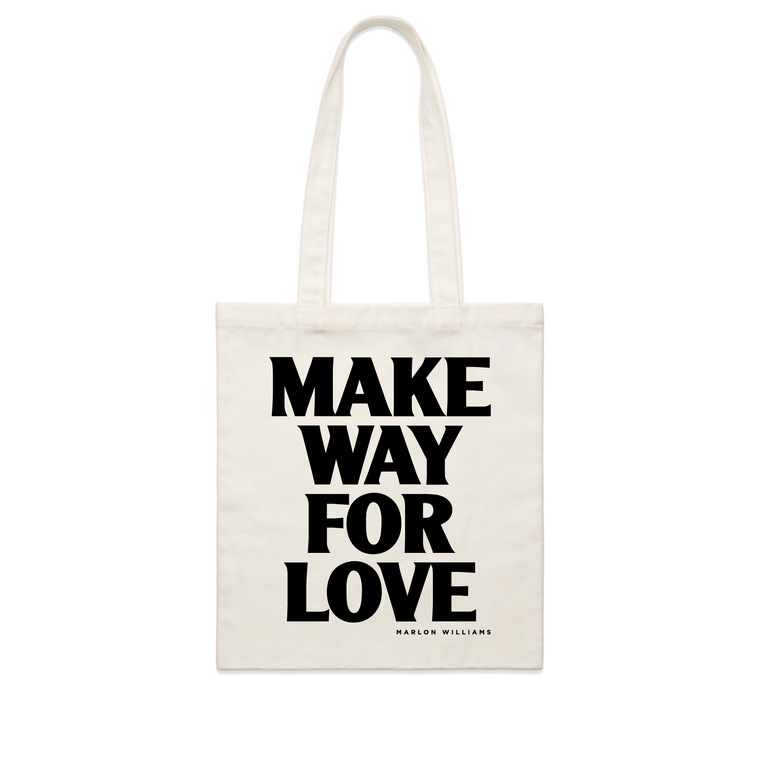 Make Way For Love / Cream Tote Bag