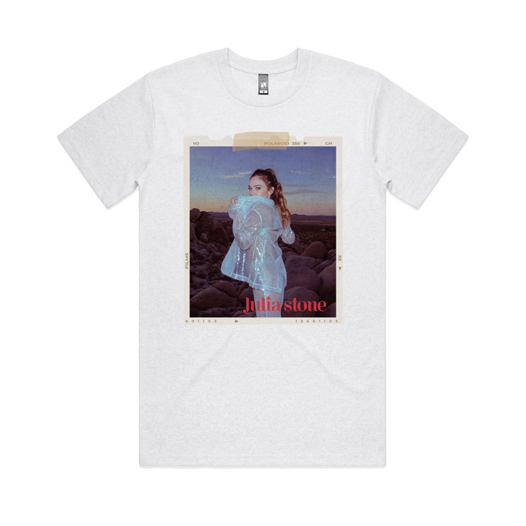Julia Stone / Polaroid / White Marle T-Shirt