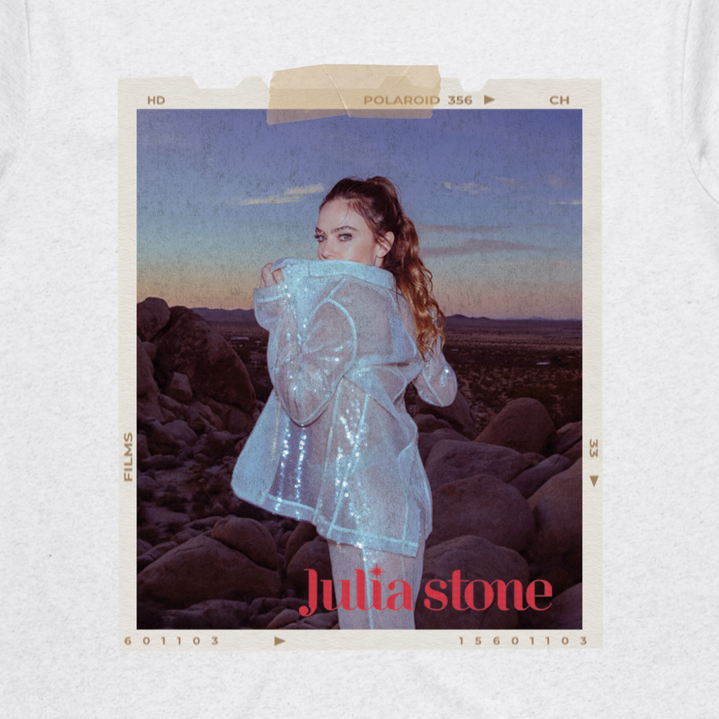 Julia Stone / Polaroid / White Marle T-Shirt