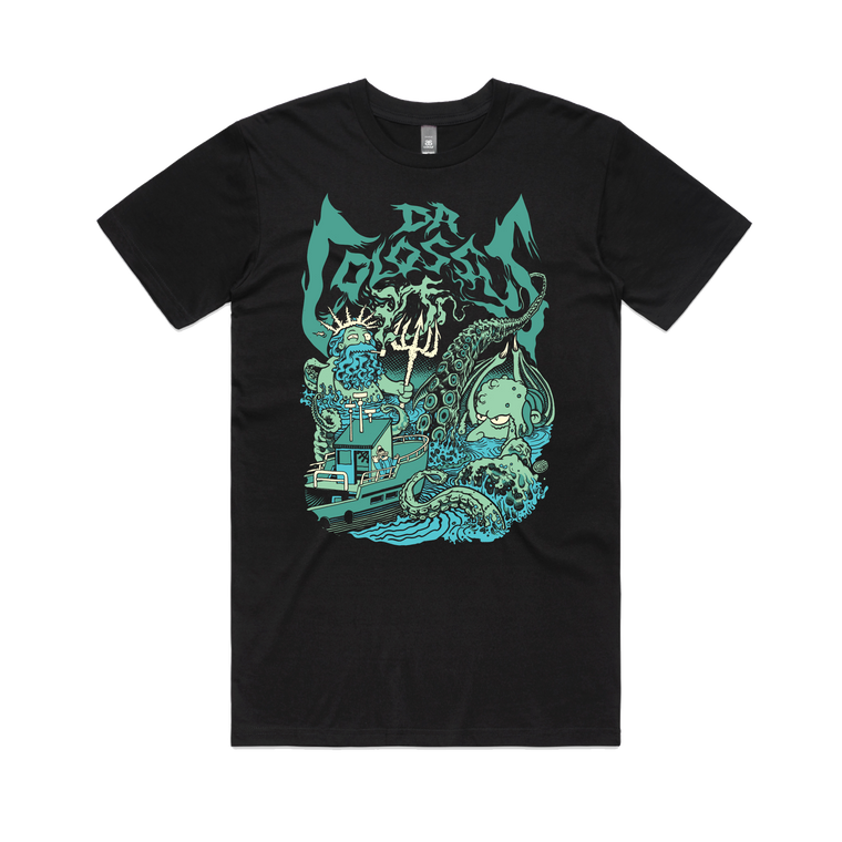 Sea Captain Neptune & Kraken Burns / T-shirt (Glenno Design)