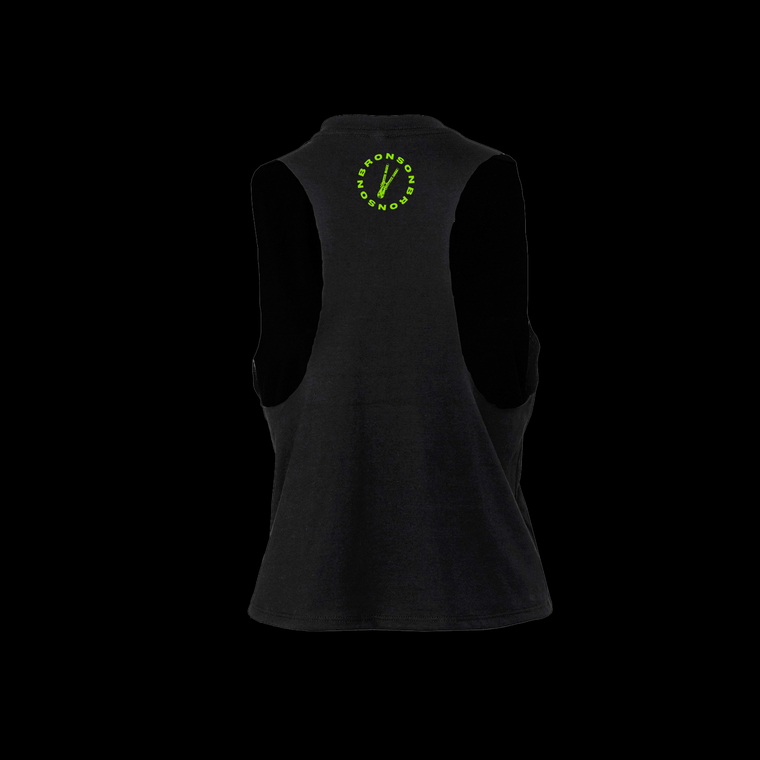 Womens Wrapped Hands Racerback Crop Top / Black