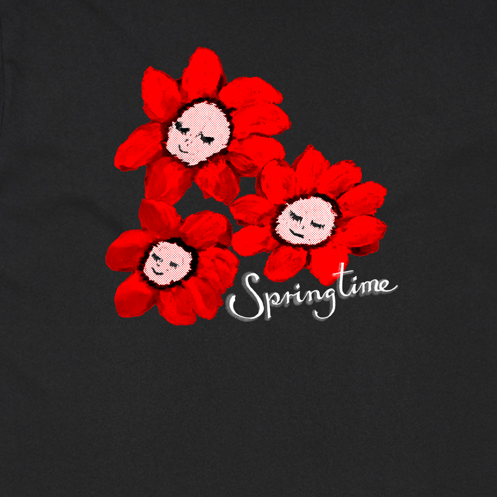 Springtime / Black T-Shirt