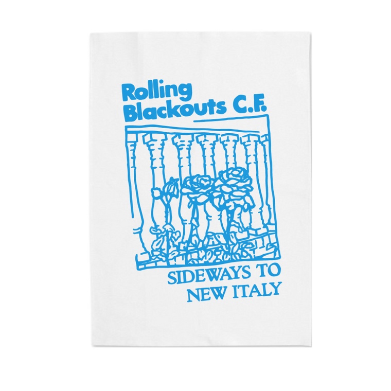 Sideways to New Italy / White Tea Towel