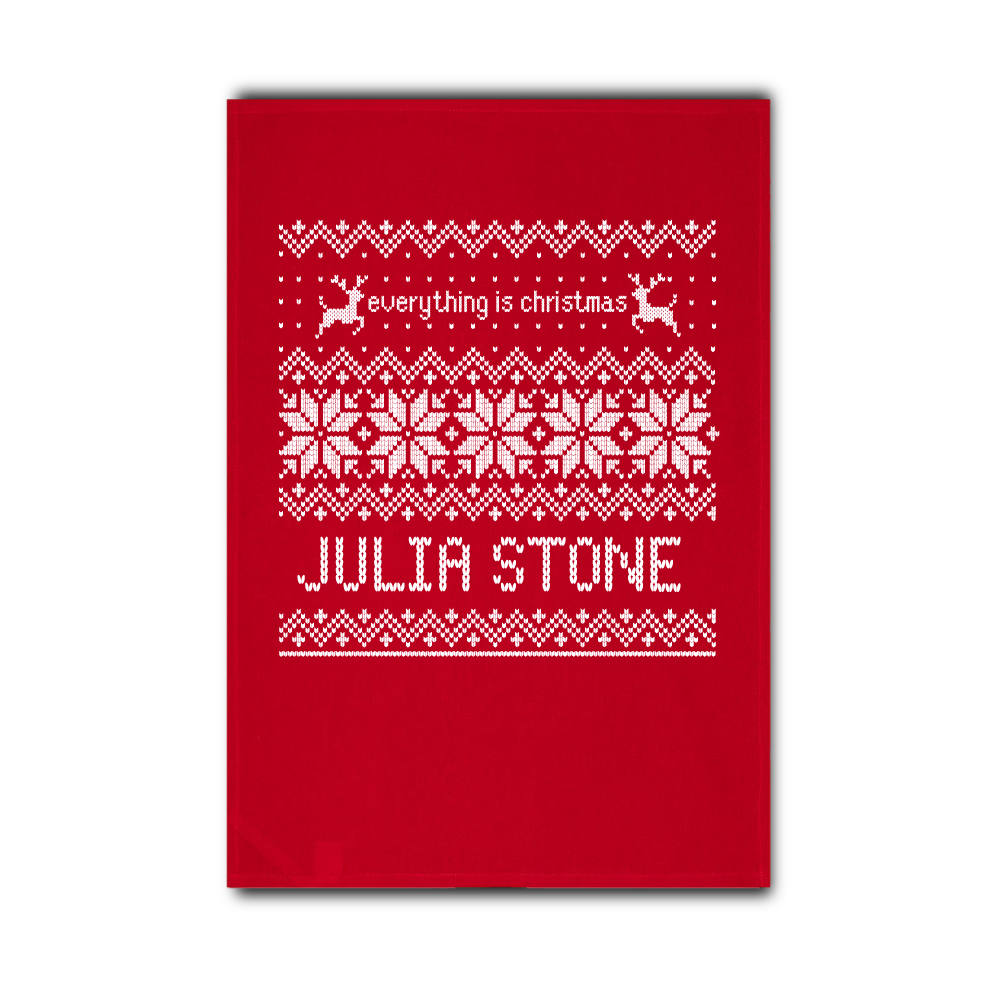 Everything is Christmas / Red Tea Towel