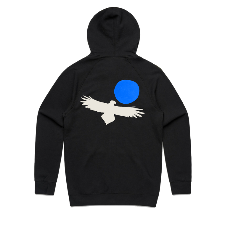 Jan Juc Moon / Black Zip Hoodie