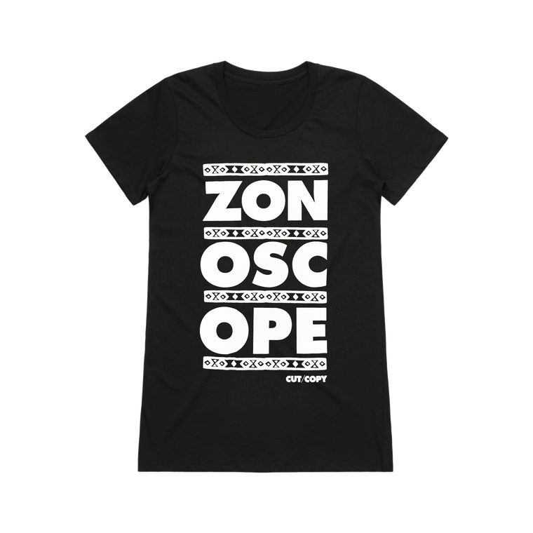 Zonoscope Text / Black T-Shirt